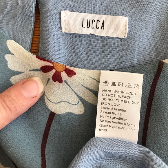 LUCCA Dusty Blue Blouse with Tiered Ruffle Sleeves - Picture 3 of 8